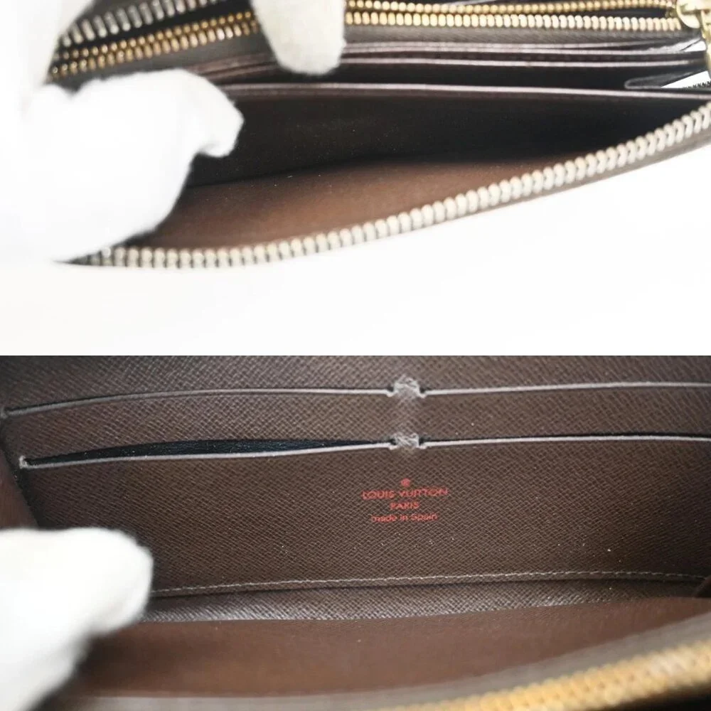 LOUIS VUITTON LV Logo 2 Set Zipper Wallet Monogram Damier Leather Brown 64KC511 - Picture 13 of 13